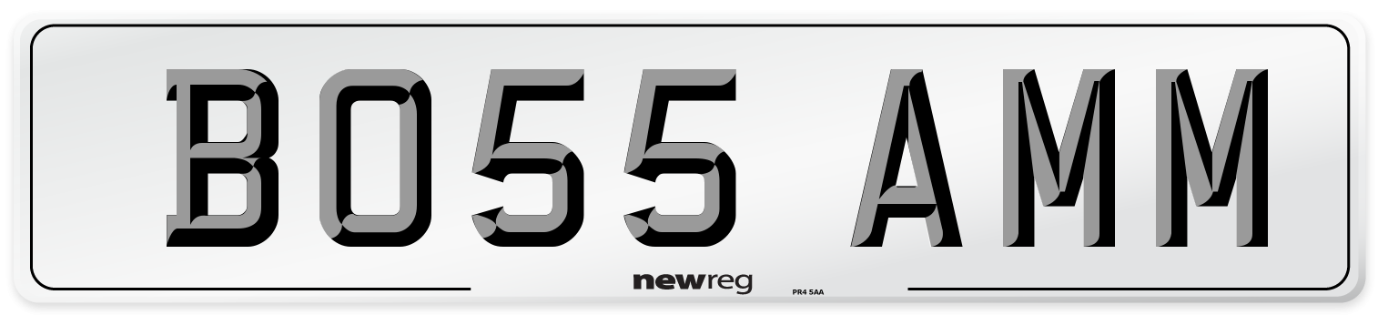 BO55 AMM Number Plate from New Reg